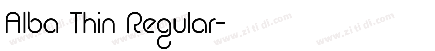 Alba Thin Regular字体转换